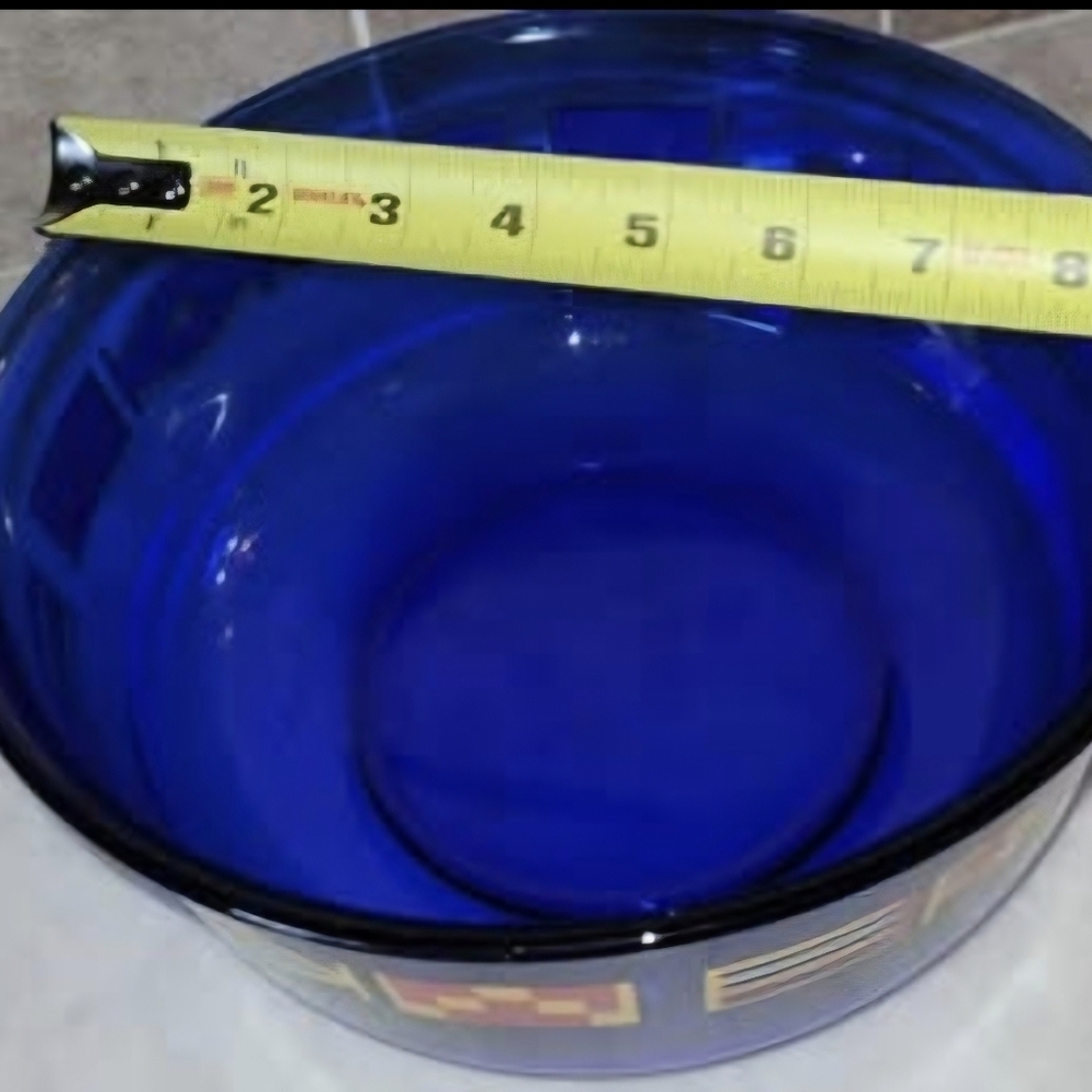 1972 Cobalt Blue Olympics Flag Bowl Memorabilia,  Munich Germany - Picture 3 of 3